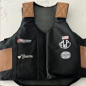 Black and Brown Fringe Vest and Chaps set
